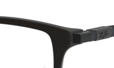 Ray Ban 56mm Rectangular Optical Glasses In Matte Black