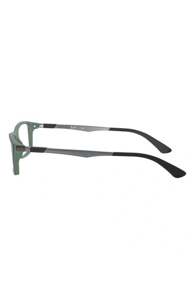 Shop Ray Ban 56mm Rectangular Optical Glasses In Green