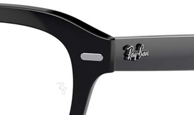 Shop Ray Ban Erik 51mm Square Optical Glasses In Black