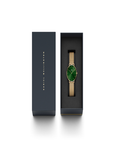 Daniel Wellington Women's Petite Emerald 23k Gold Pvd Plated Stainless Steel Watch 32mm In Gold-tone