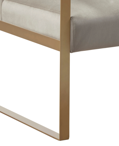 Martha Stewart Collection 28.5" Jayco Wide Fabric Accent Chair In Taupe