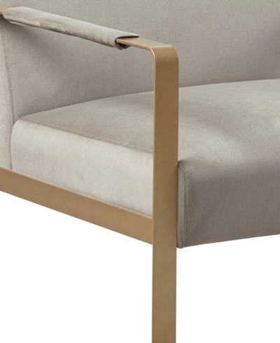 Martha Stewart Collection 28.5" Jayco Wide Fabric Accent Chair In Taupe