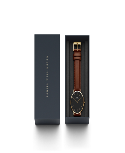 Shop Daniel Wellington Men's Classic Saint Mawes Brown Leather Watch 40mm