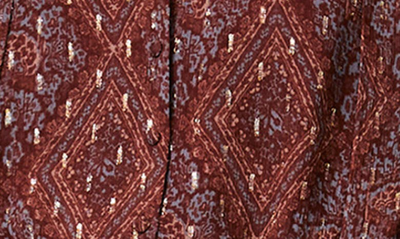 Shop Paige Cleobelle Metallic Long Sleeve Clip Dot Chiffon Minidress In Iced Slate Multi
