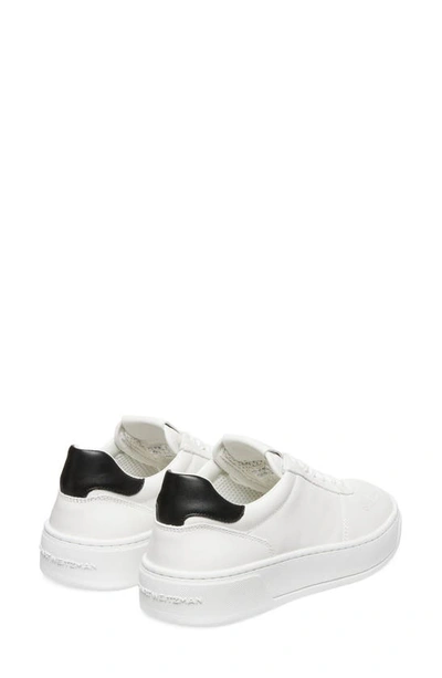 Shop Stuart Weitzman Courtside Sneaker In White/ Black Leather