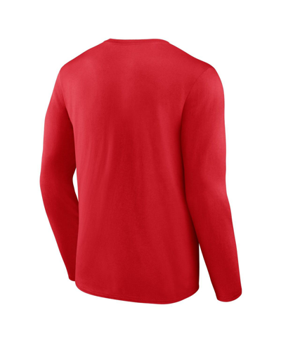 Shop Fanatics Men's  Red Washington Capitals Authentic Pro Secondary Replen Long Sleeve T-shirt
