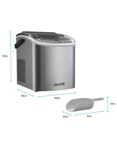 Shop Tzumi Ionchill Quickcube Bullet Portable Countertop Ice Maker In Silver