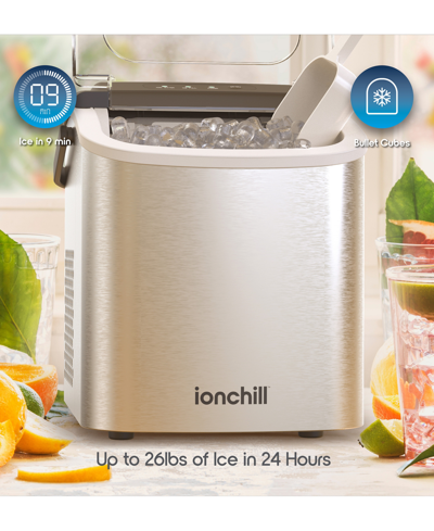 Shop Tzumi Ionchill Quickcube Bullet Portable Countertop Ice Maker In Silver