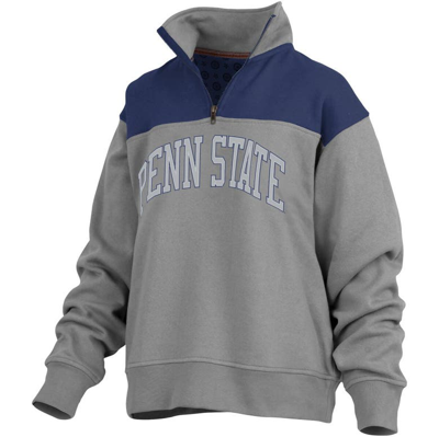 Shop Pressbox Gray Penn State Nittany Lions Avon Fleece Quarter-zip Jacket