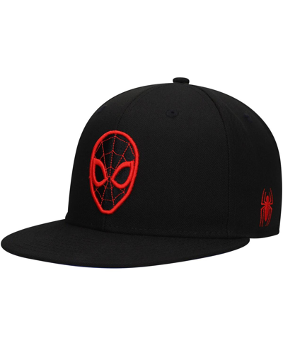 Marvel Men's Black  Spiderman Logo Elements Fitted Hat In Black