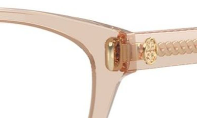 Shop Tory Burch 53mm Pillow Optical Glasses In Brown