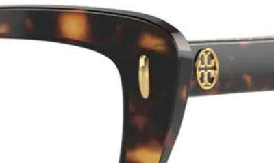 Shop Tory Burch 53mm Butterfly Optical Glasses In Dark Tortoise