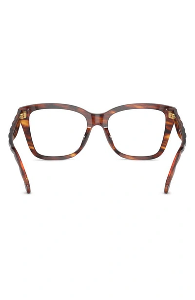 Tory Burch 55mm Square Optical Glasses In Dark Brown