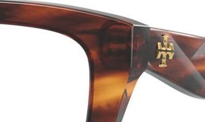 Tory Burch 55mm Square Optical Glasses In Dark Brown