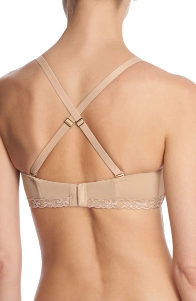 Natori Pure Luxe Strapless Contour Underwire Bra In Cafe In Cafe