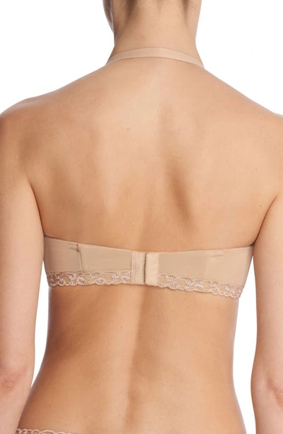 Shop Natori Pure Luxe Strapless Contour Underwire Bra In Cafe