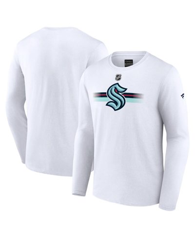 Fanatics Branded  White Seattle Kraken Authentic Pro Secondary Replen Long Sleeve T-shirt In White