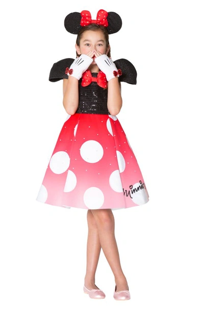 Shop A Leading Role X Disney Minnie Mouse Premium Edition Dress, Ear Headband & Mittens Costume Set In Multi