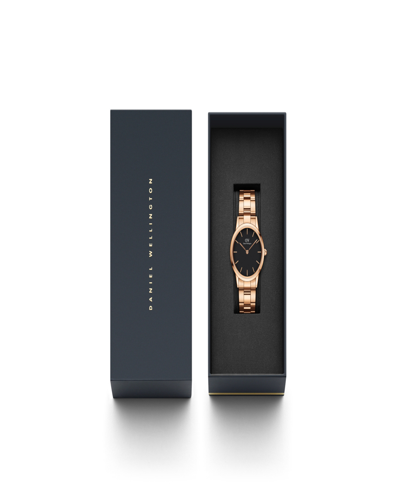 Shop Daniel Wellington Women's Iconic Link Rose Gold-tone Stainless Steel Watch 32mm In Rose-gold
