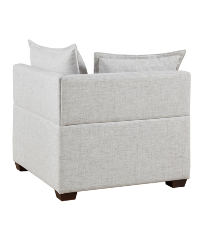 Shop Ink+ivy 34" Molly Wide Fabric Modular Corner Chair In Ivory