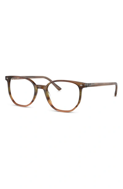 Ray Ban Elliot 50mm Irregular Optical Glasses In Brown Gradient
