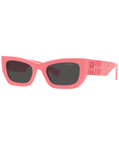 Shop Miu Miu Women's Sunglasses, Mu 09ws In Dark Pink