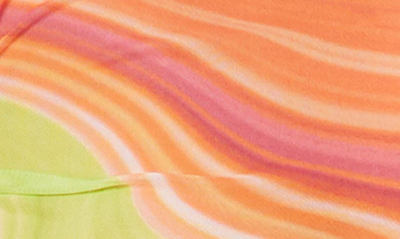 Afrm Zadie Mesh Turtleneck Top In Abstract Spring Wave