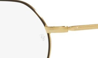 Shop Ray Ban Unisex Jack 49mm Hexagonal Optical Glasses In Light Gold