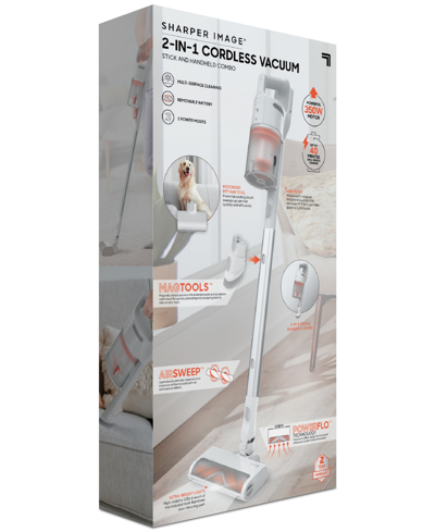Sharper Image 2-in-1 Cordless Stick & Handheld Vacuum In White
