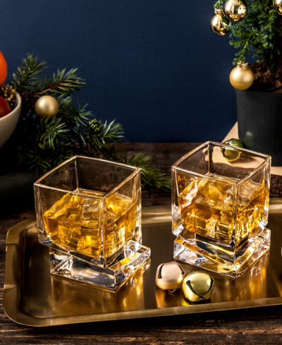Joyjolt Carre Barware Collection, Set Of 4 In Clear