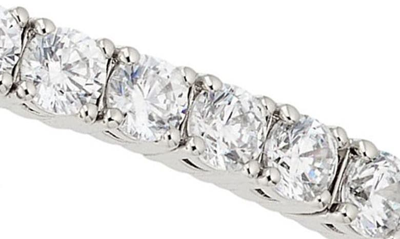 Shop Nadri Cubic Zirconia Bypass Bangle In Rhodium