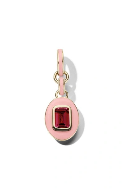 Shop Cast The Stone Charm In Sterling Silver/pink Tourmalin