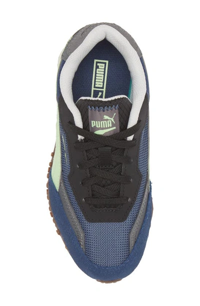 Shop Puma Kids' Blacktop Rider Lithium Sneaker In Inky Blue-persian Blue