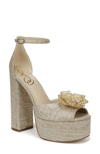 Shop Sam Edelman Kori Platform Sandal In Platinum