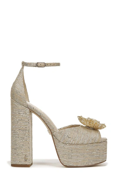 Shop Sam Edelman Kori Platform Sandal In Platinum