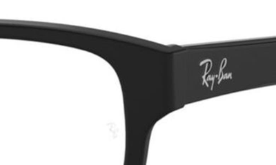 Ray Ban Unisex 52mm Rectangular Optical Glasses In Matte Black