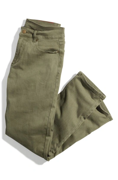 Shop Marine Layer Athletic Fit Five-pocket Stretch Twill Pants In Thyme