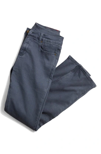 Shop Marine Layer Athletic Fit Five-pocket Twill Pants In Midnight Navy