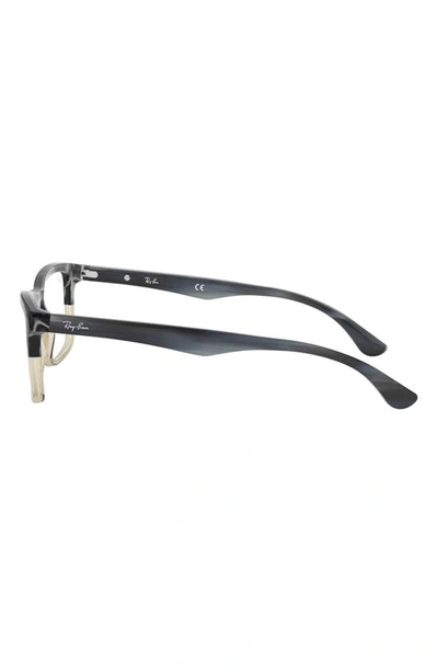 Ray Ban Unisex 49mm Rectangle Optical Glasses In Grey Gradient
