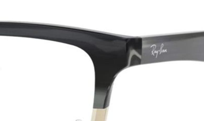 Ray Ban Unisex 49mm Rectangle Optical Glasses In Grey Gradient