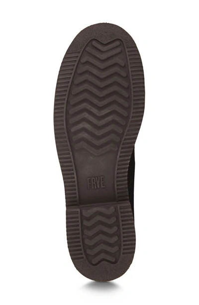 Frye Dean Combat Boot In Chocolate - Waxed Velour