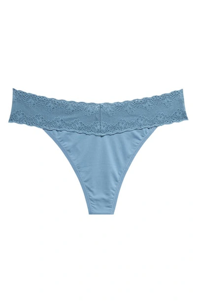 Shop Natori Bliss Perfection Thong In Poolside