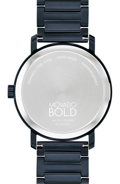 Shop Movado Bold Evolution 2.0 Bracelet Watch, 40mm In Blue