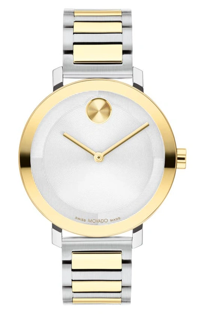 Shop Movado Bold Evolution 2.0 Bracelet Watch, 34mm In Silver