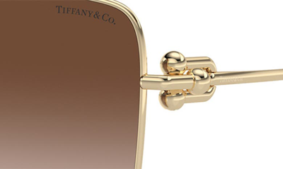 Shop Tiffany & Co 58mm Gradient Square Sunglasses In Pale Gold