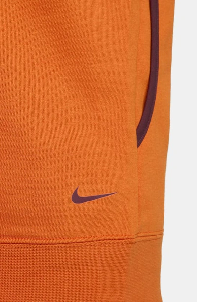 Shop Nike Dri-fit Trail Running Hoodie In Campfire Orange/ Night Maroon