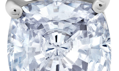 Crislu Cushion Cubic Zirc Stud Earrings In Silver