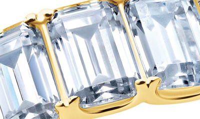 Crislu Emerald Cut Eternity Band Ring In Gold