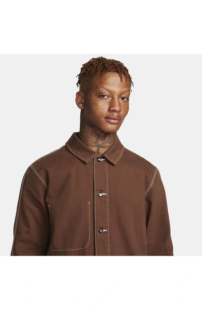 Shop Nike Canvas Chore Coat In Cacao Wow/ Cacao Wow