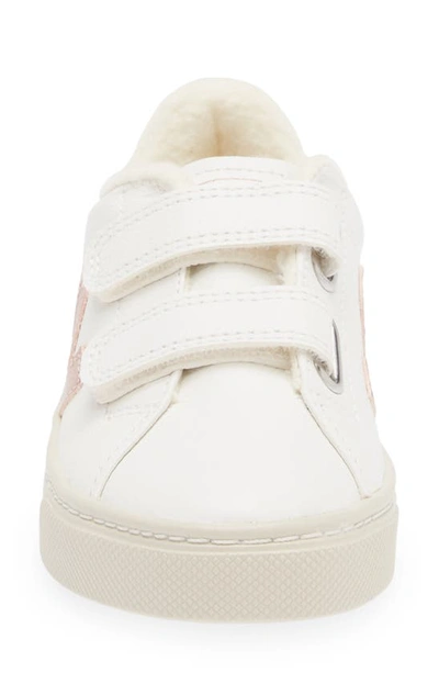 Shop Veja Kids' Fleece Lined Esplar Sneaker In Extra-white Nacre